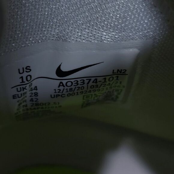 Nike Alpha Menace Elite 2 Flyknit Football Cleats White AO3374-101 Men's Size 10 - Picture 7 of 7